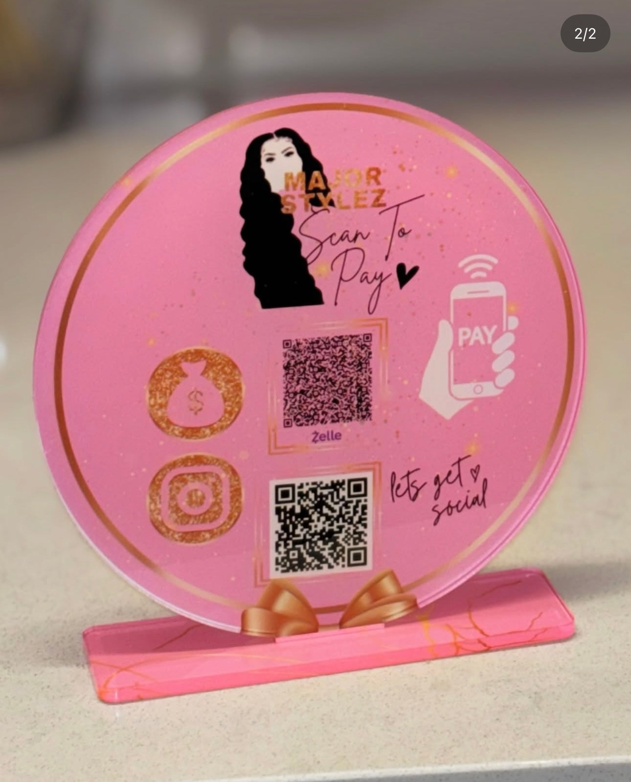 Acrylic Pay-to-Scan Sign