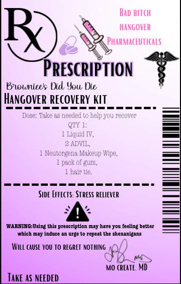 But Did You Die? Hangover kit