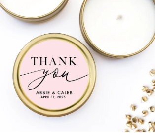 Mason Jar Candle Party Favor