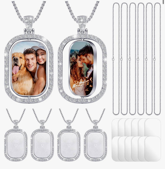 Photo Rhinestone Pendant Set